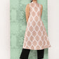 Janasya Women's Light Peach Crepe Digital Printed Casual A-Line Kurta | Swadesiicart