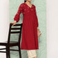 Janasya Women's Maroon Rayon Solid Party Gathered Kurta | Swadesiicart