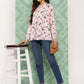Janasya Women's Light Peach Crepe Digital Printed Casual A-Line Top | Swadesiicart