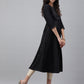 Janasya Women's Black Crepe Foil Printed Festive Anarkali Kurta | Swadesiicart