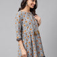 Janasya Women's Multicolor Cotton Botanical Printed Casual Peplum Top | Swadesiicart