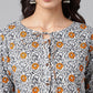 Janasya Women's Multicolor Cotton Botanical Printed Casual Peplum Top | Swadesiicart