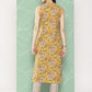 Janasya Women's Yellow Cotton Floral Printed Casual Straight Kurta | Swadesiicart