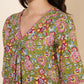 Janasya Green Cotton Floral Printed Casual Kurta | Swadesiicart
