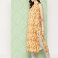 Janasya Women's Yellow Moss Digital Floral Printed Casual Straight Kurta | Swadesiicart