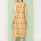 Janasya Women's Yellow Moss Digital Floral Printed Casual Straight Kurta | Swadesiicart