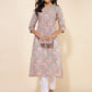 Janasya Sage Green Cotton Paisley Printed Casual Kurta | Swadesiicart