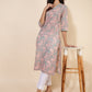 Janasya Sage Green Cotton Paisley Printed Casual Kurta | Swadesiicart