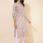 Janasya Sage Green Cotton Paisley Printed Casual Kurta | Swadesiicart