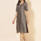 Janasya Grey Crepe Foil Printed Festive Kurta - Swadesiicart