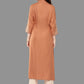 Janasya Peach Rayon Solid Straight Kurta | Swadesiicart
