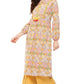 Janasya Multicolor Cotton Ethnic Motifs A-Line Kurta - Swadesiicart