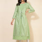 Janasya Light Green Crepe Foil Printed Festive Kurta | Swadesiicart