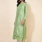 Janasya Light Green Crepe Foil Printed Festive Kurta | Swadesiicart