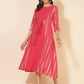 Janasya Dark Pink Crepe Foil Printed Casual Kurta | Swadesiicart