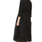 Janasya Black Cotton Solid Flared Casual Dress | Swadesiicart