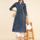 Janasya Blue Cotton Bandhani Printed Casual Kurta | Swadesiicart