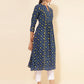 Janasya Blue Cotton Bandhani Printed Casual Kurta | Swadesiicart