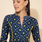 Janasya Blue Cotton Bandhani Printed Casual Kurta | Swadesiicart