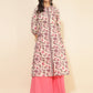 Janasya Beige Cotton Floral Printed Casual Kurta | Swadesiicart