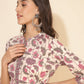 Janasya Beige Cotton Floral Printed Casual Kurta | Swadesiicart