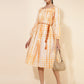 Janasya Women's Off White Cotton Tie Dye Casual Dress | Swadesiicart