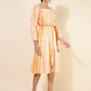 Janasya Women's Off White Cotton Tie Dye Casual Dress | Swadesiicart