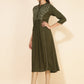 Janasya Olive Rayon Yoke Embroidered Casual Kurta | Swadesiicart