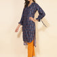 Janasya Dark Blue Moss Digital Printed Casual Kurta - Swadesiicart