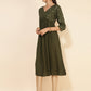 Janasya Olive Rayon Yoke Foil Printed Festive Kurta | Swadesiicart