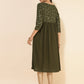 Janasya Olive Rayon Yoke Foil Printed Festive Kurta | Swadesiicart