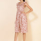 Janasya Women's Beige Moss Digital Floral Printed Casual Dress | Swadesiicart