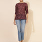 Janasya Women's Brown Georgette Floral Printed Casual Top | Swadesiicart