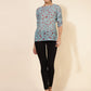 Janasya Women's Mint Green Georgette Floral Printed Casual Top | Swadesiicart