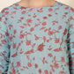 Janasya Women's Mint Green Georgette Floral Printed Casual Top | Swadesiicart