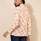 Janasya Women's Peach Georgette Floral Print Casual Top | Swadesiicart