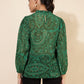 Janasya Women's Green Georgette Digital Printed Casual Top | Swadesiicart
