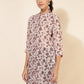 Janasya Women's Beige Georgette Floral Printed Casual Tunic | Swadesiicart