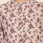 Janasya Women's Beige Georgette Floral Printed Casual Tunic | Swadesiicart