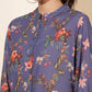 Janasya Women's Violet Georgette Floral Printed Casual Tunic | Swadesiicart