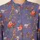 Janasya Women's Violet Georgette Floral Printed Casual Tunic | Swadesiicart