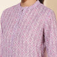 Janasya Women's Light Pink Georgette Floral Printed Casual Tunic | Swadesiicart