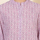 Janasya Women's Light Pink Georgette Floral Printed Casual Tunic | Swadesiicart