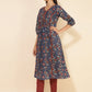 Janasya Blue Cotton Floral Printed Casual Kurta | Swadesiicart