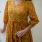 Janasya Green Cotton Printed Tiered Dress | Swadesiicart