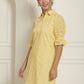 Indian Needle Women's Embroidered Cotton Dress - Yellow | Swadesiicart
