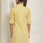Indian Needle Women's Embroidered Cotton Dress - Yellow | Swadesiicart