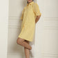 Indian Needle Women's Embroidered Cotton Dress - Yellow | Swadesiicart