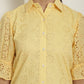 Indian Needle Women's Embroidered Cotton Dress - Yellow | Swadesiicart
