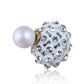 Trendoo Jewelry Gold Plated Stylish Fancyr White Studs